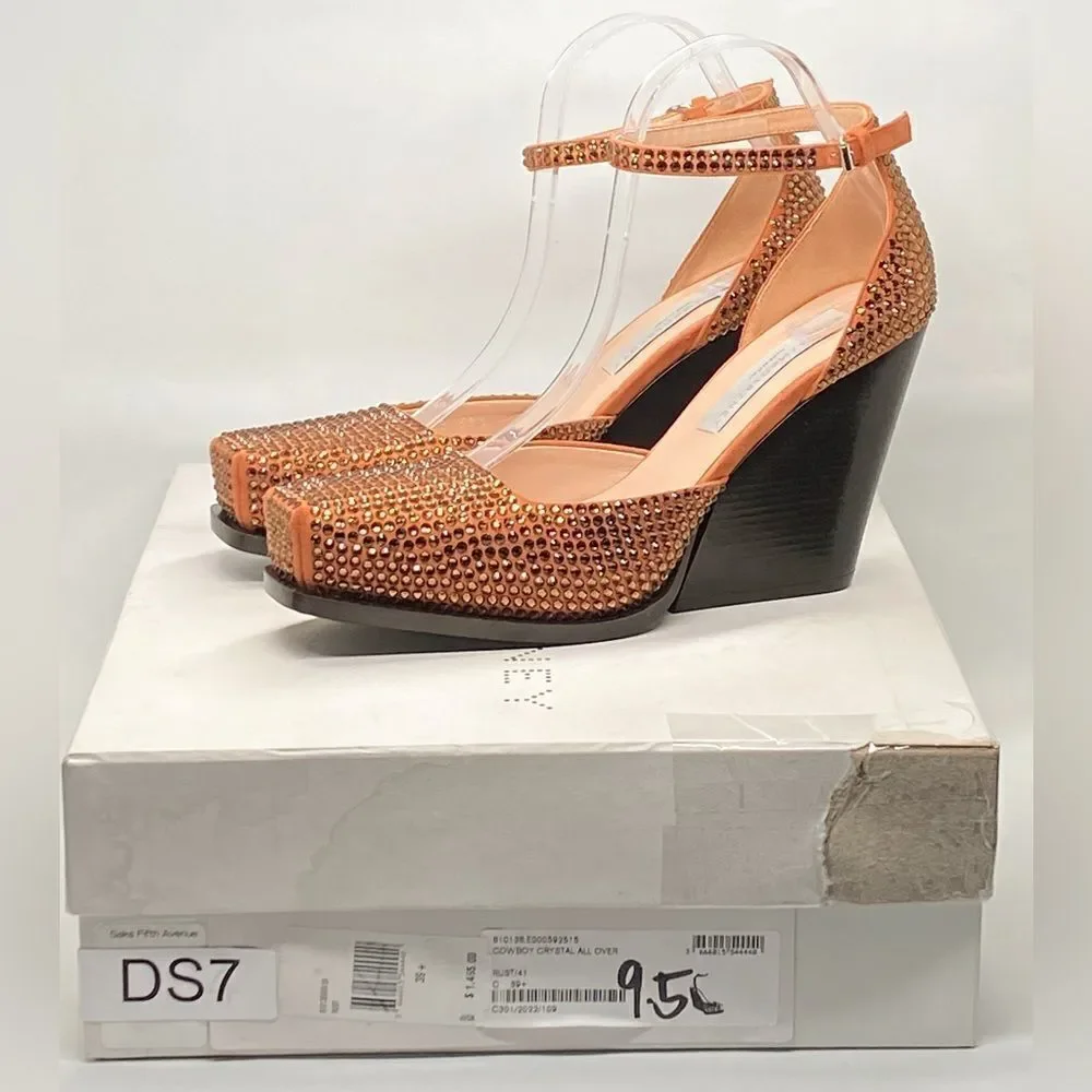 Stella McCartney Cowboy Crystal All Over Heels size 39.5